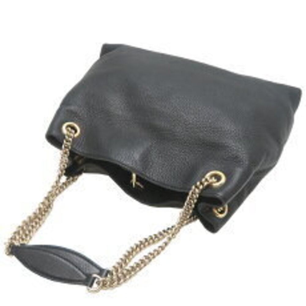 Gucci Soho Interlocking GG Shoulder Bag Leather Black - Picture 4 of 9